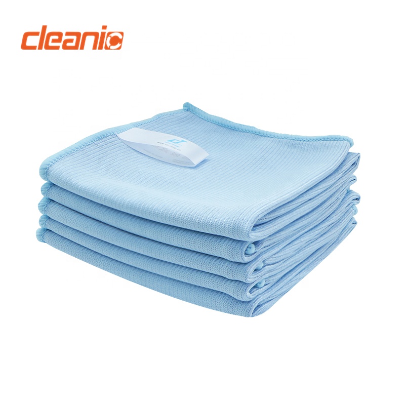 Perlengkapan Kain dan Handuk Pembersih Jendela Label Pribadi Kain Jendela Microfiber Bebas Garis untuk Pemolesan Kaca