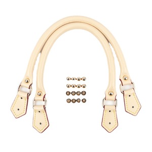 Poignée <span class=keywords><strong>de</strong></span> <span class=keywords><strong>sac</strong></span> en cuir pleine fleur <span class=keywords><strong>avec</strong></span> <span class=keywords><strong>rivets</strong></span> - 40 cm, remplacement <span class=keywords><strong>de</strong></span> poignée <span class=keywords><strong>de</strong></span> <span class=keywords><strong>sac</strong></span> à main DIY pour sacs artisanaux - Product Image 2