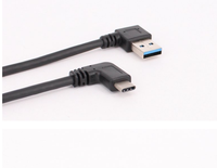 Cordon USB 3.0 Câble de données haute vitesse Adaptateur de charge Cabl Échantillon gratuit Stock Angle de coude 90 degrés Angle droit USB 3.1 Type C Mâle