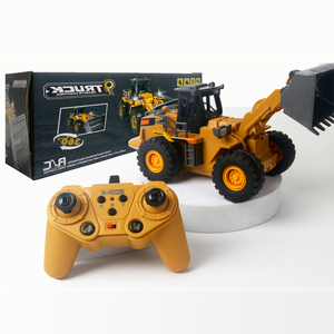 AiJH Camión Bulldozer RC de 9 Canales de Aleación, <span class=keywords><strong>Juguete</strong></span> Metálico con Cargador Eléctrico y Cubo de Acción, Camión RC de Ingeniería - Product Image 5