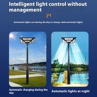 UFO-Réverbère solaire LED, capteur bicolore intégré carré, jardin, cour, lumière IP65, soucoupe volante pour maison, communauté, ABS