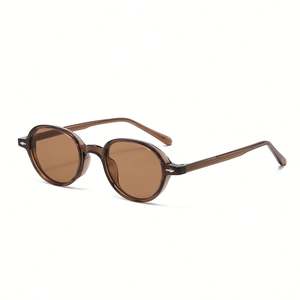 Gafas de Sol Redondas Personalizadas con Logotipo, Retro 2025, Montura Pequeña Ovalada, Estilo Punk, UV400 TR90, para Hombre y Mujer - Product Image 3