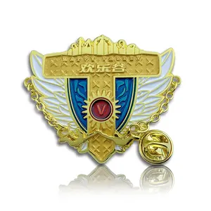 Épinglette personnalisée en émail Nom Insigne magnétique Fabrication de pierre Île Logo en métal Épingle - Product Image 1