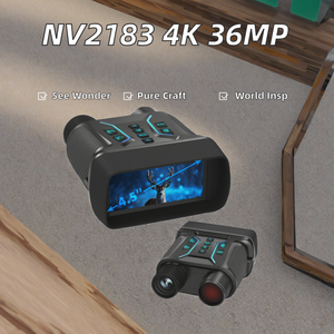 משקפי ראיית לילה דיגיטליים לציד NV2183 עם מסך גדול 4.5 אינץ', רזולוציית 4K, 36 מגה פיקסל, אינפרא אדום, זום X8, סוללה 4000mAh, טווח 350-400 מטר, 7 רמות בהירות - Product Image 3