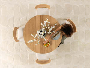 <span class=keywords><strong>Tavolo</strong></span> da Pranzo Allungabile in Rovere <span class=keywords><strong>Chiaro</strong></span> con Struttura in MDF Impiallacciato, L(114-165-216-267)*L114*H76cm, Mobile Elegante Personalizzabile per la Casa - Product Image 3