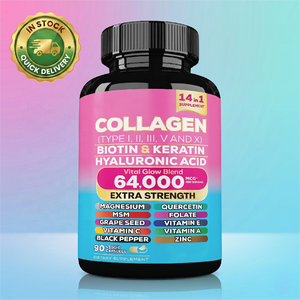 Capsule di bellezza complesse al collagene 14-in-1, molto vendute, <span class=keywords><strong>integratori</strong></span> per pelle, capelli e unghie per donne adulte, 90 capsule, vitamine e <span class=keywords><strong>minerali</strong></span> 2 - Product Image 2