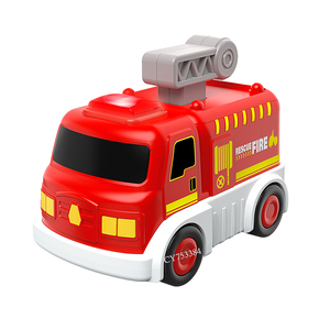 Nouveau jouet en plastique de <span class=keywords><strong>dessin</strong></span> <span class=keywords><strong>animé</strong></span> multi-formes, véhicule, <span class=keywords><strong>camion</strong></span> de pompiers, toboggan coloré, mini voiture jouet avec lumière et musique pour enfants - Product Image 3