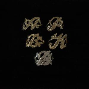 Cincin huruf inisial hati pribadi pelat nama cincin jari nama kustom hadiah perhiasan wanita - Product Image 5