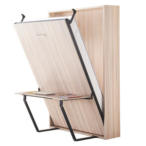 Ming Xin <b>Folding</b> Murphy Bed With <b>Desk</b> Wood And Steel Modern Design For Living Room Bedroom - Product Image 5