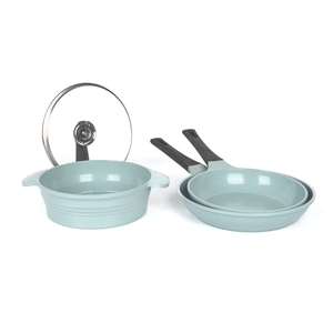 Cooklover Kitchen Juego de <span class=keywords><strong>4</strong></span> Sartenes Antiadherentes de Diseño Moderno, Duraderas, con Revestimiento Cerámico, Aleación de Aluminio, Mango de Baquelita, Multicapa - Product Image 1