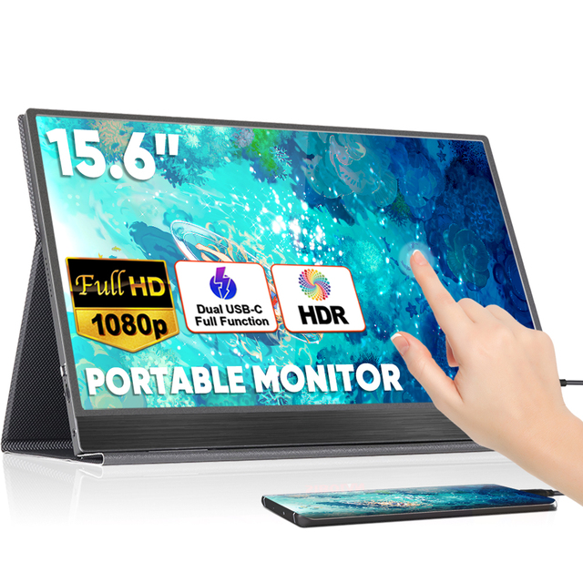 15.6" 1080P USB-C Portable Gaming Monitor with Capacitive Touch for PS5 New External Display Laptop PC 1-Year Warranty
