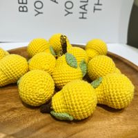 Pluche katoen PP katoen gehaakte peer sleutelhanger fruit rugzak hanger souvenir klein cadeau schattig juweel