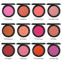 Blush Vegan Mat Naturel Éclat Rose Pêche Visage Joue Blush Cosmétiques Blush Poudre Palette Marque Privée