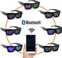 2025 USB Rechargeable Led Lunettes Partie Led Lunettes Affichage Magic Led Fullcolor Led Lunettes Brillant Led Lunettes pour Noël
