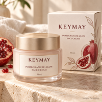 Crème pour le visage à la grenade, acide hyaluronique, beurre de karité, hydratante, éclaircissante, illuminatrice, marque privée, OEM, ODM, soins de la peau