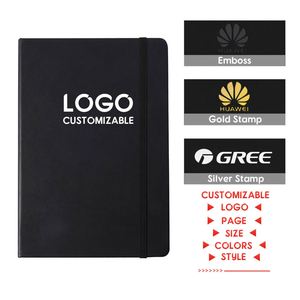 Wholesale Custom <b>A5</b> with Elastic Strap Pu Journal Diary Notebook Printed Brand Logo Diary <b>Notepad</b> Note Book PU Leather Notebook - Product Image 4