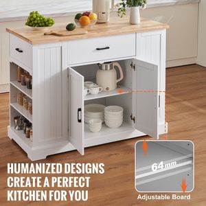 ลิ้นชักและชั้นวางให้บริการรถเข็นตู้เก็บของห้องครัวเกาะ - Product Image 6