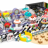Château de jeu pour enfants, aire de jeux intérieure, équipement de parc d'attractions parent-enfant, matériau PVC, grand toboggan souple, grande capacité