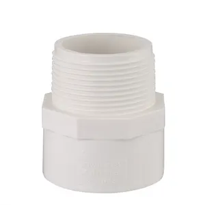 Hoge Kwaliteit Drainage En Watervoorziening Plastic Mannelijke Adapter Ronde Buis Connectoren 4 Inch Pvc Pijp Fitting Namen