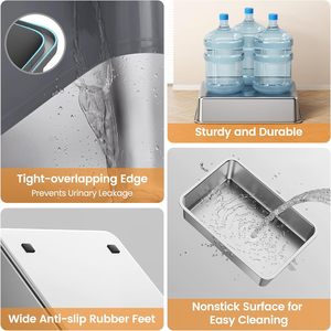 In the Trend Custom Large Capacity Square Stainless Steel <b>Cat</b> <b>Litter</b> Box with Splash-proof Design for All Size <b>Cats</b> - Product Image 3