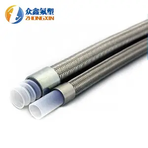 PTFE Hose Corrugated Braided Hose Line Convoluted Fabricated Pipe 304/316 Stainless Steel Braided
