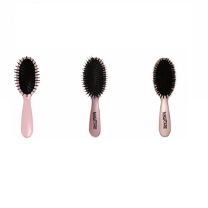 Cepillo para el cabello de nailon con cerdas puras de jabalí, con cojín, suave para desenredar, con agarre de goma antideslizante para uso doméstico - Product Image 2