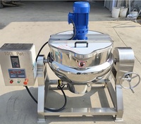 Chaudière à vapeur avec mélangeur |   Chaudière de cuisson industrielle en acier inoxydable avec agitateur et grattoir