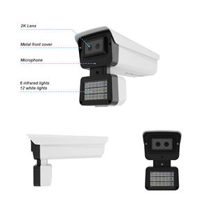 كاميرا أمان خارجية متوافقة مع HIK بدقة 2K 4MP مع كشاف ضوئي وتتبع حركة الإنسان ورؤية ليلية وصفارة إنذار مدمجة ومستشعر CMOS ذكي ومقاومة للماء IP66 - Product Image 6