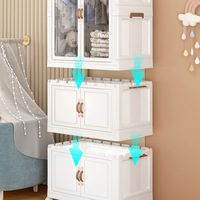 Armoire Portable Pliable en Plastique, Dressing Modulable Moderne pour Bébé, Penderie Convertible pour Chambre