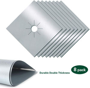 Set de 4 pièces argentées pour cuisinière à gaz Coussin de protection anti-salissure et anti-huile Tampon de nettoyage Protecteur de cuisinière - Product Image 3