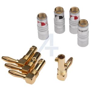 JIALUN ángulo recto 90 grados Banana Plug 4mm chapado en oro adaptador de altavoz de vídeo para conectores HIFI Banana - Product Image 2