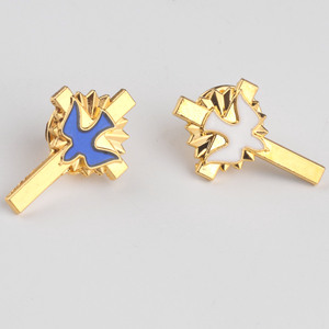 Broche Ortodoxo de Iglesia, Regalo Conversus, Pin de Solapa Dorado, Broche Esmaltado de Pájaro, <span class=keywords><strong>Paloma</strong></span> Blanca, Espíritu Santo, Cruz - Product Image 2