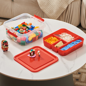 Caja de Almacenamiento de <span class=keywords><strong>Lego</strong></span> con Compartimentos para Piezas Pequeñas, Caja de Almacenamiento de Juguetes para Niños y Caja de Empaque para Piezas de Ensamblaje, a Prueba de Polvo y Transparente - Product Image 4