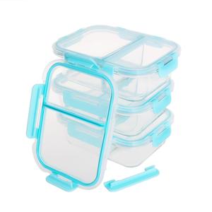 Lò Vi Sóng 2 Ngăn Glass Hộp Ăn Trưa Cho Sinh Viên <span class=keywords><strong>Container</strong></span> Thực Phẩm Bán Buôn - Product Image 2