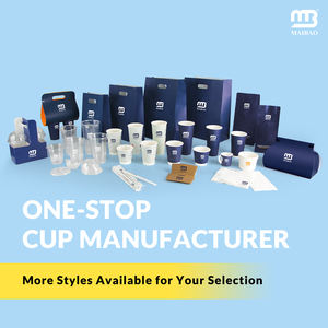 Usine en gros 500ml en plastique PET boisson brique tasse avec couvercle plat de qualité alimentaire bouteilles vides en plastique - Product Image 6