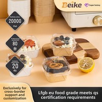 Gobelets et plateaux à pain carrés jetables en papier sulfurisé résistants au four avec couvercles, origine Chine, vente en gros disponible, personnalisables