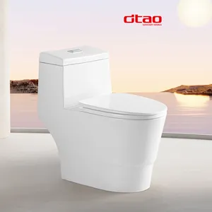 Atacado moderno sanitário ware cerâmica uma peça higiênico higiênico sifão flushing banheiro wc vaso sanitário