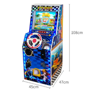Machine de jeu de course automobile pour enfants à pièces d'intérieur Offre Spéciale Simulateur de voiture de course 3D pour enfants avec caractéristiques LED en métal et plastique