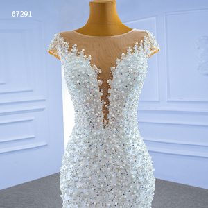 Jancember RSM67291cheep avorio di alta qualità profondo scollo a v pizzo con perline <span class=keywords><strong>sirena</strong></span> abito <span class=keywords><strong>da</strong></span> sposa - Product Image 3