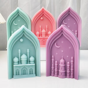 Molde de silicona YS DIY para yeso con estrella islámica y luna <span class=keywords><strong>creciente</strong></span>, molde para velas, suministros para velas aromáticas y jabones árabes para Ramadán y Eid Al-Fitr - Product Image 1