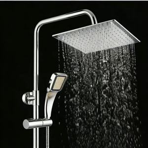 Juego de Ducha Termostática Económico con Grifo de Latón, Ducha de Lluvia con Aumento de Presión, Ducha de Masaje y Estante de Almacenamiento Gratuito - Product Image 3