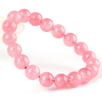 Bracelet tendance pour femme 2026 en perles de cristal naturel de qualité supérieure avec quartz rose de Madagascar 8 mm, cristaux de guérison pour les occasions festives