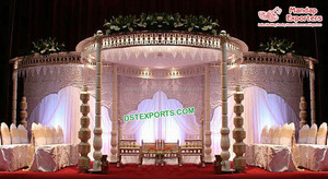 Gujarati boda mano tallada de madera "Mandap" boda artesanía de madera "Mandap" Nueva boda de la mano de madera tallado "Mandap" - Product Image 3