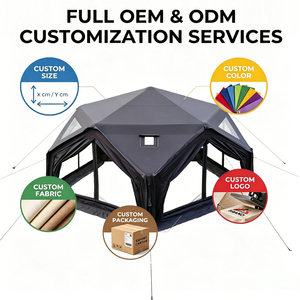 Grande tente de <span class=keywords><strong>camping</strong></span> gonflable hexagonale, hauteur 3,1 m, tissu TC 320g, imperméable, pour le <span class=keywords><strong>camping</strong></span> en groupe - Product Image 2