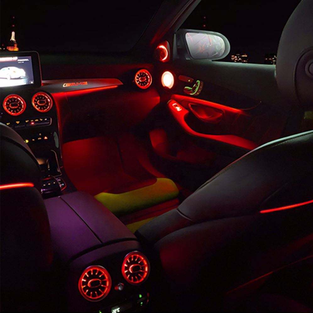 Cクラス W205 用 3/12/64色 アンビエントライトエアベント