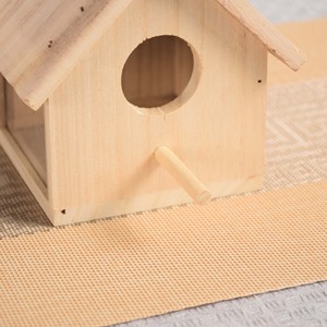Nichoir en bois massif avec serrure, couleur naturelle, petit nid extérieur pour oiseaux - Product Image 2