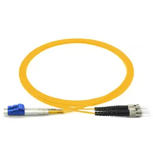 Fiber Optical Wire Jumper LC UPC to ST UPC Duplex Single Mode PVC Bend Insensitive 2.0mm Fiber Optic Patch Cable Cord