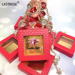 กล่องขนตาปลอมหรูหรา3D กล่องบรรจุภัณฑ์ขนตาปลอมมิงค์แบบติดฉลากได้เอง - Product Image 1