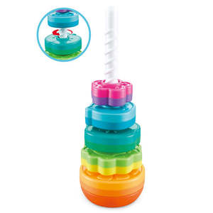 2024 Regenbogen Baby Spin Stack Spielzeug für Kinder Rotierender Turm Baby Spinning Toy Sensorisches Stapels pielzeug für Babys und Kleinkinder - Product Image 5