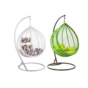 Offres Spéciales personnalisé mode Pe rotin extérieur européen salon jardin chambre hôtels suspendus rotin patio balançoire avec support - Product Image 1